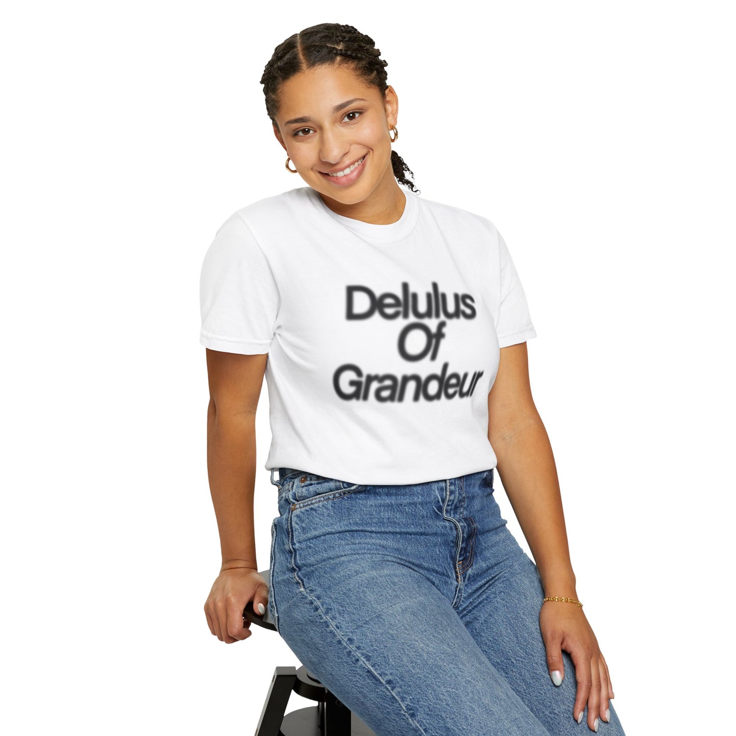 Delulus of Grandeur T-Shirt - White/Black