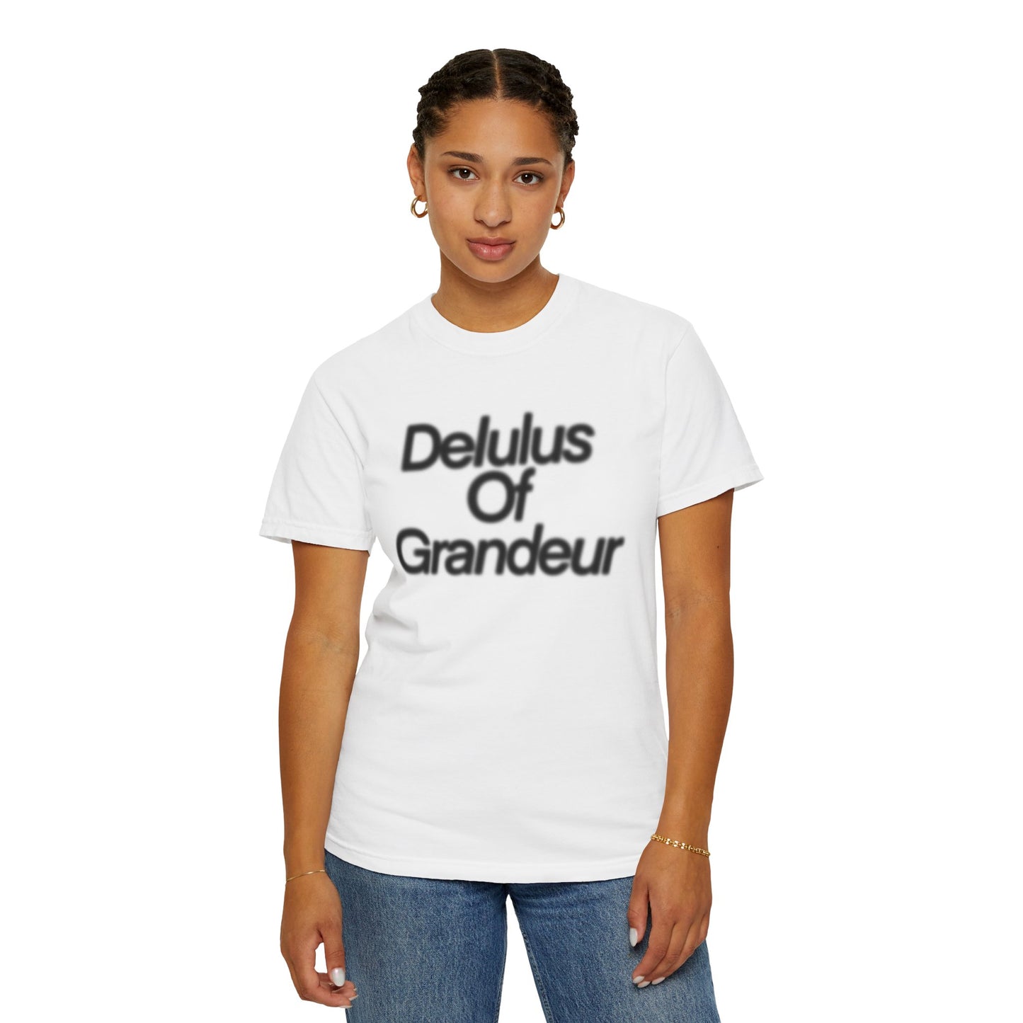 Delulus of Grandeur T-Shirt - White/Black