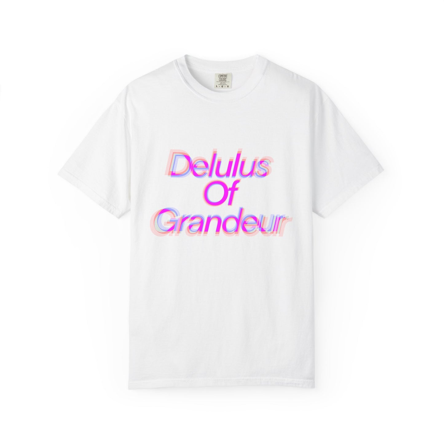 Delulus Of Grandeur T-Shirt - White/Pink