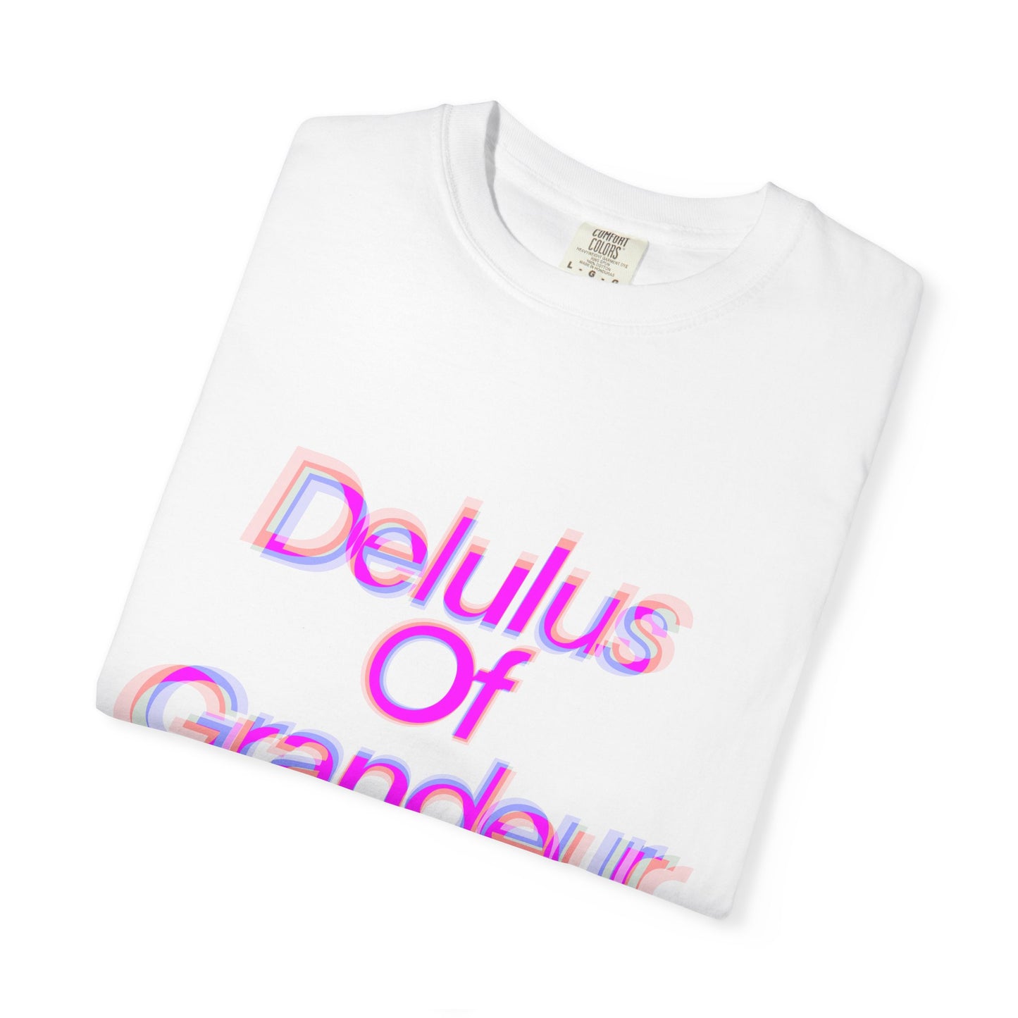 Delulus Of Grandeur T-Shirt - White/Pink